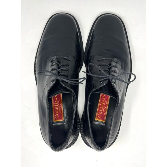 Cole Haan Italy Plain Toe Derby Black Leather Dress Shoes 11 D main image 8
